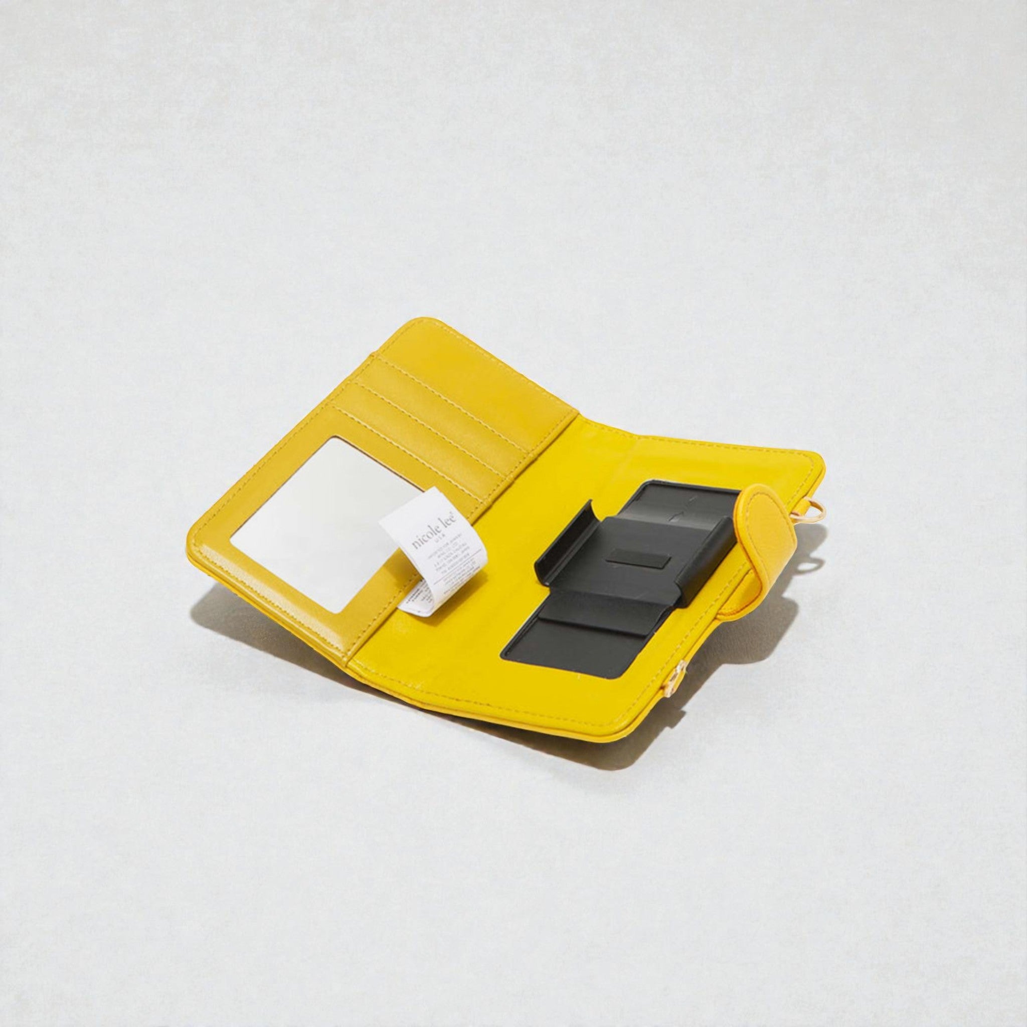 Étui portefeuille à bandoulière en cuir végétalien pour téléphone portable en 2 parties