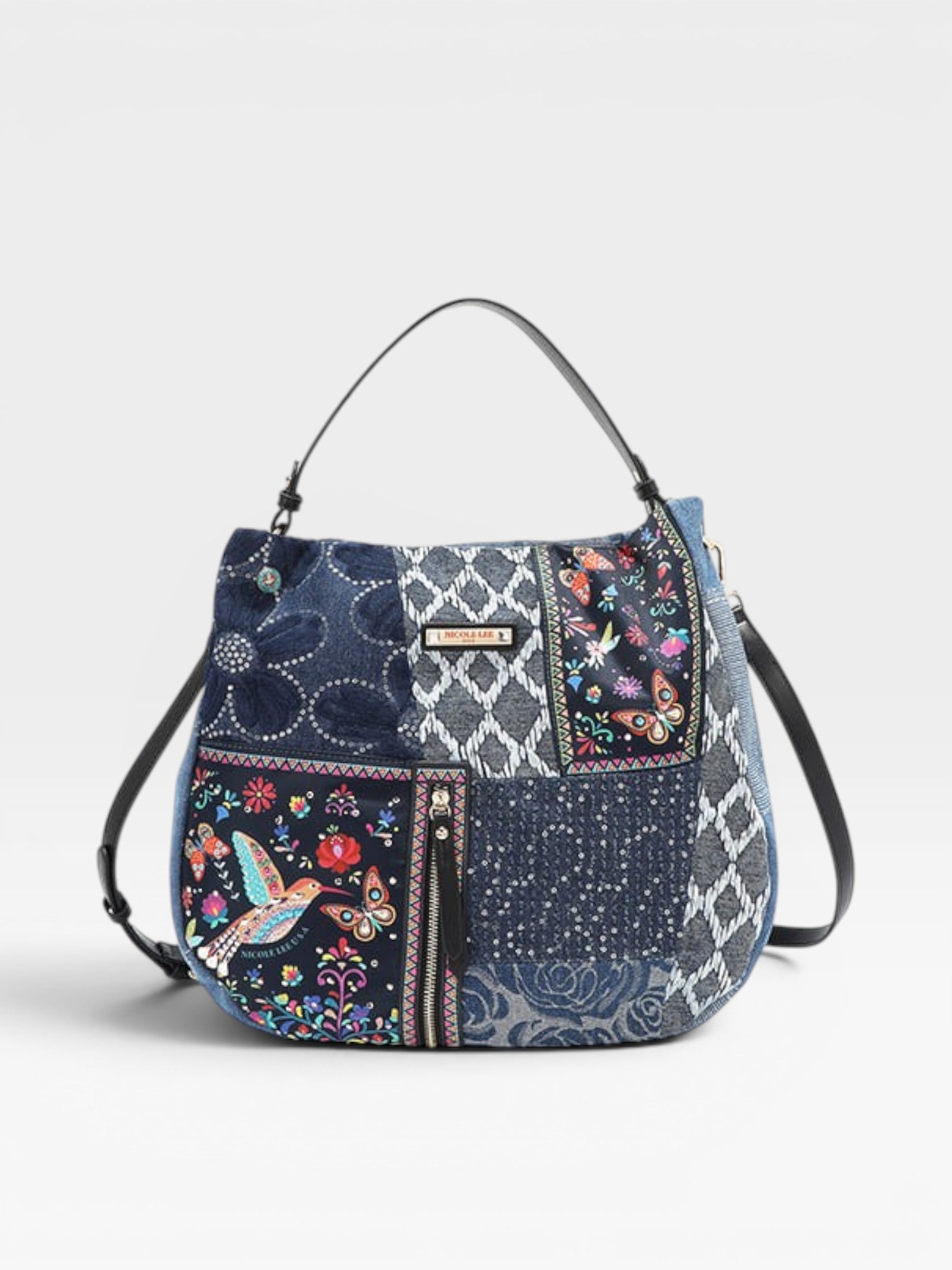 Bosque De Amor Denim Hobo Bag