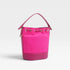 Pink handbag on a light gray background