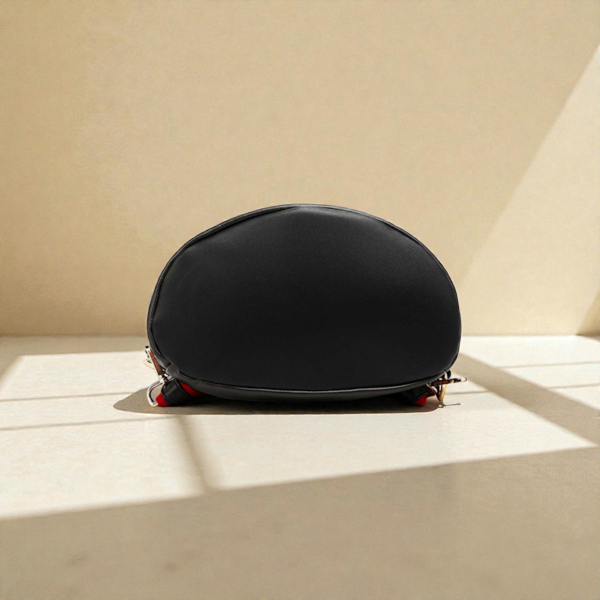 Vegan Leather Multifunctional Bucket Bag Backpack