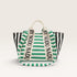 Striped bag with 'BY NODU NADU' branding on a white background