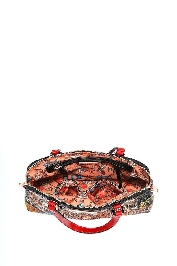 Vegan Leather Martha Travels Italy Dome Satchel