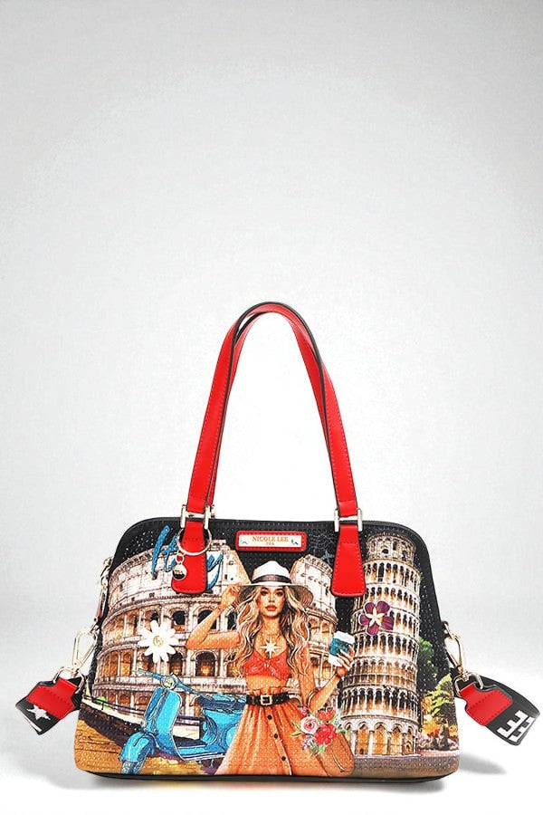 Vegan Leather Martha Travels Italy Dome Satchel