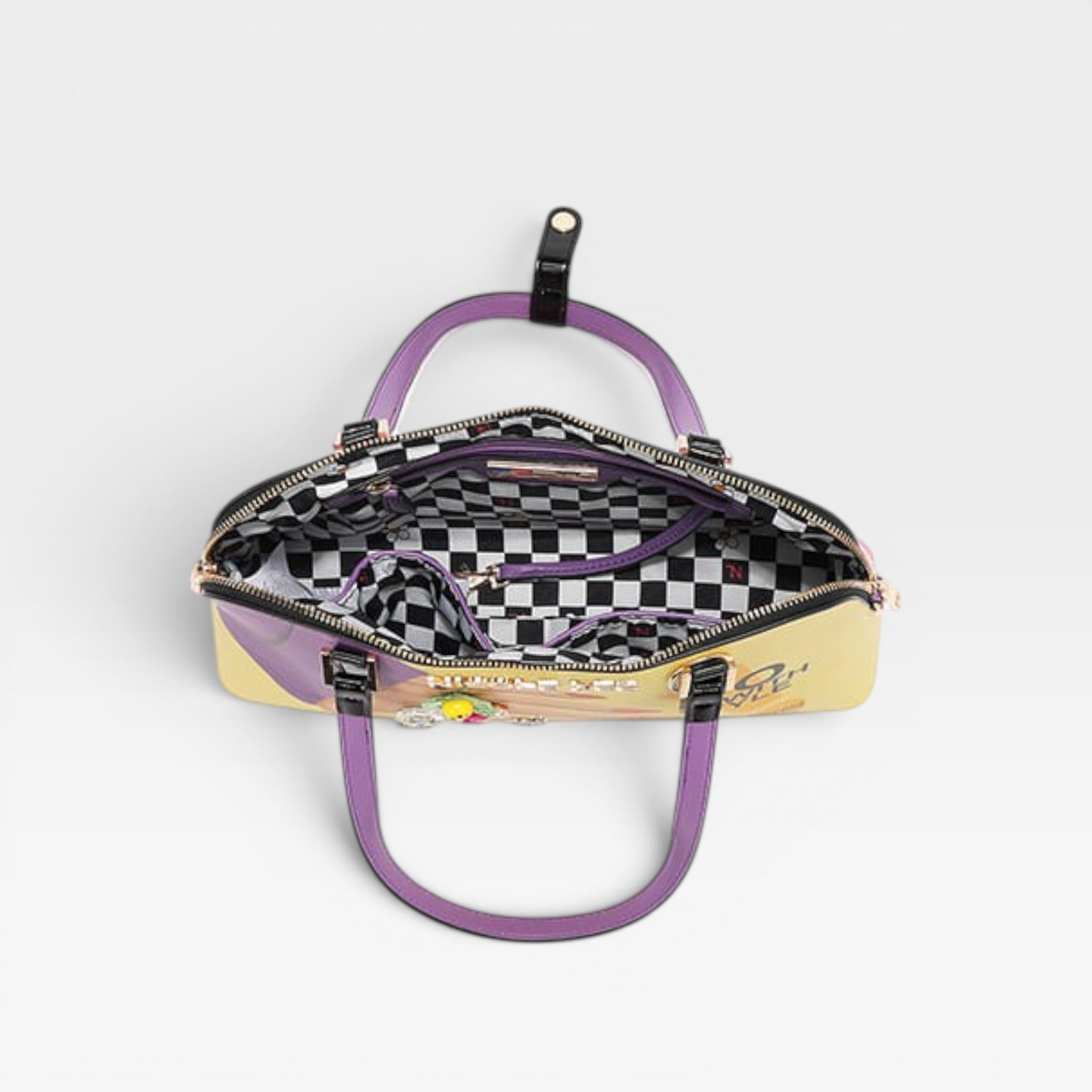 Vegan Leather Nail Polish Dome Shoulder Bag