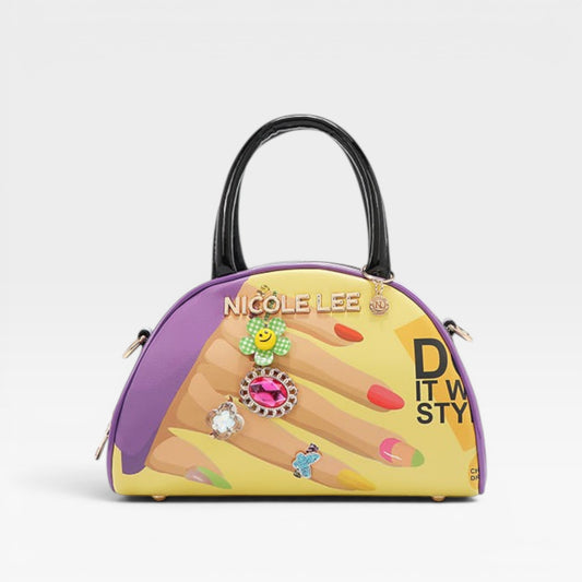 Vegan Leather Nail Polish Mini Dome Bag