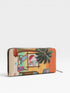 Colorful wallet with tropical design on a white background