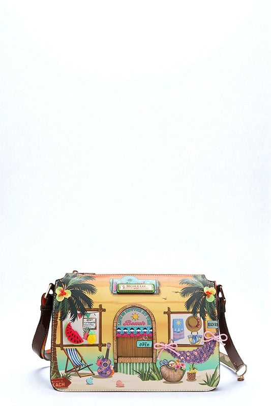 Vegan Leather Sun and Sand Crossbody Bag