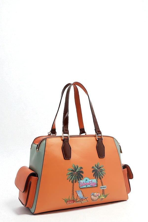 Vegan Leather Sun & Sand Handbag