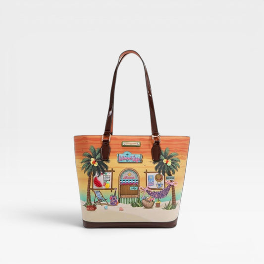 Vegan Leather Sun & Sand Shopper Bag