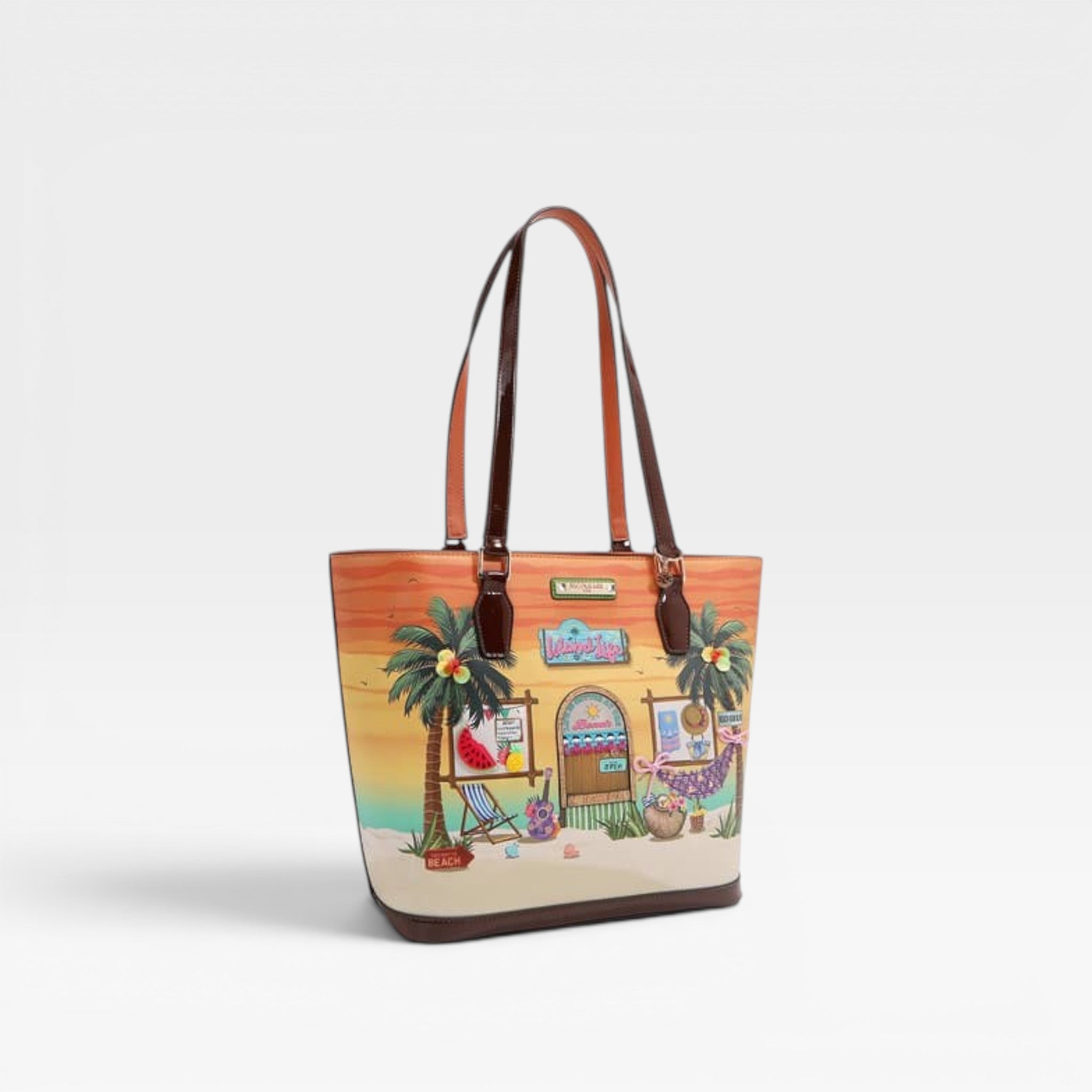 Vegan Leather Sun & Sand Shopper Bag