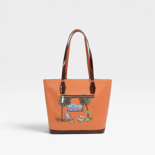 Vegan Leather Sun & Sand Shopper Bag