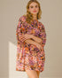 Black Floral Babydoll Mini Dress