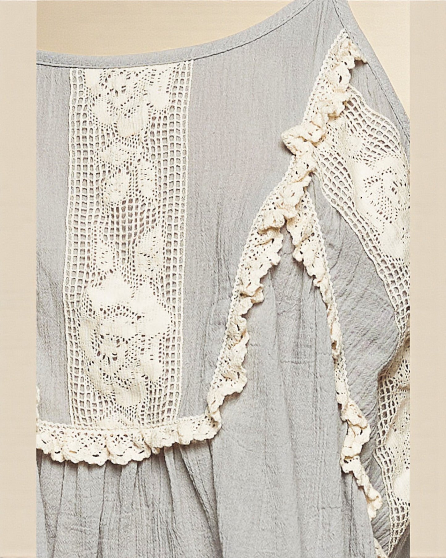 Stone Lace Trim Cami