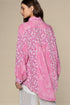 Pink Patchwork Floral Button Down Shirt