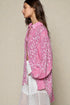 Pink Patchwork Floral Button Down Shirt