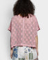 Dusty Rose Crochet Mesh Crop Top