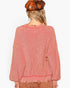 Pull à épaules tombantes effet vieilli vintage en brique rouge