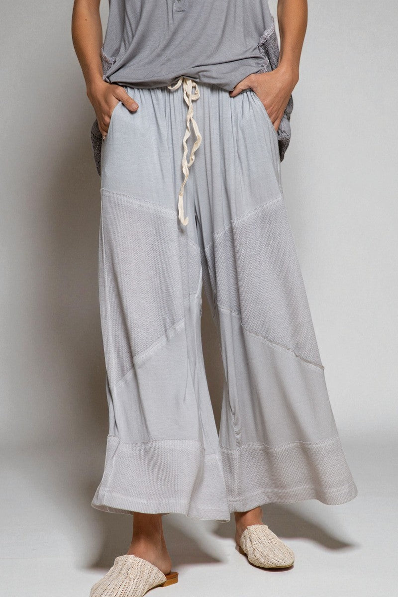 Mist Waffle Patch Drawstring Pants