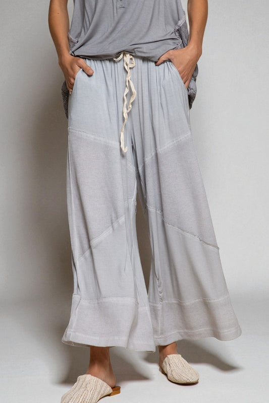 Mist Waffle Patch Drawstring Pants