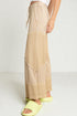 Sand Waffle Patch Drawstring Pants