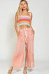 Rose Clay Waffle Patch Drawstring Pants