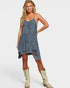 Charcoal Embroidered Racerback Dress