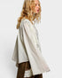 Pale Gray Embroidered Button-Front Blouse