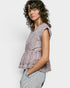 Pink Embroidered Peplum Top