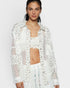 Ivory Floral Cotton Button-Up Shirt
