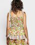 Lime Floral Tie-Strap Top