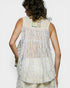 Cream Multi Patchwork Lace Back Tank Top