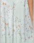 Light blue floral dress with a textured fabric pattern