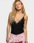 Black Lace Trim V-Neck Cami