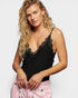 Black Lace Trim V-Neck Cami