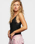Black Lace Trim V-Neck Cami