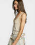 Oatmeal Lace Trim V-Neck Cami