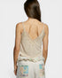 Oatmeal Lace Trim V-Neck Cami