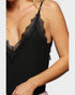 Black Lace Trim V-Neck Cami