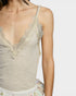 Oatmeal Lace Trim V-Neck Cami