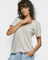 Cream Lace Trim Waffle Knit Top