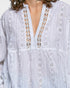 Off White Eyelet Lace Babydoll Blouse