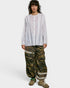 Ivory Ruffle Button Front Cotton Top