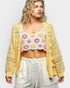 Yellow Open Knit Cardigan
