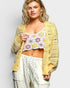 Yellow Open Knit Cardigan