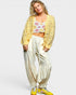 Yellow Open Knit Cardigan