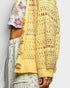 Yellow Open Knit Cardigan