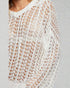 White lace top on a gray background