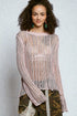 Blush Mist Open Knit Long Sleeve Sweater