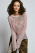 Blush Mist Open Knit Long Sleeve Sweater