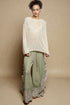 Creamy Ivory Lace Knit Long Sleeve Top